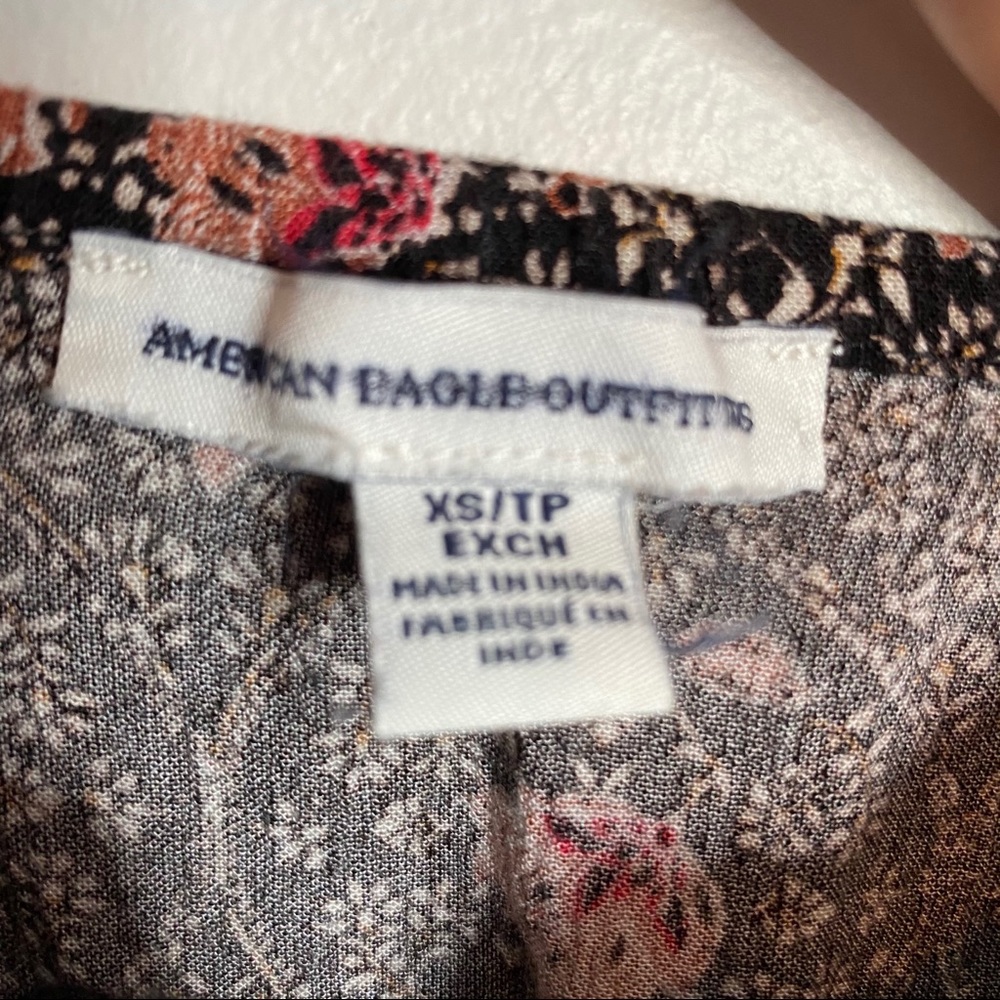 AEO Floral Ruffle Cold Shoulder Mini Dress - Picture 3 of 5
